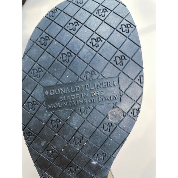 Donald Pliner Beaded Black White Strap Wedge Sandals size 7.5M - Picture 6 of 8